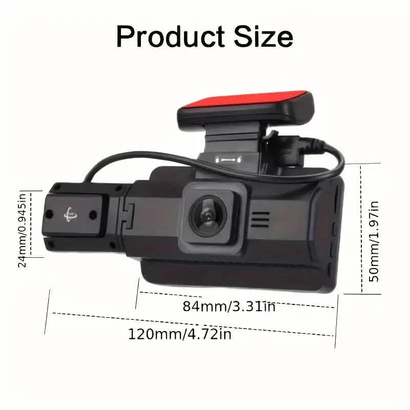 Full HD 1080P Dual Car Dash Cam Night Vision with Front and Inside view DailySale