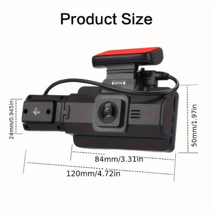 Full HD 1080P Dual Car Dash Cam Night Vision with Front and Inside view DailySale