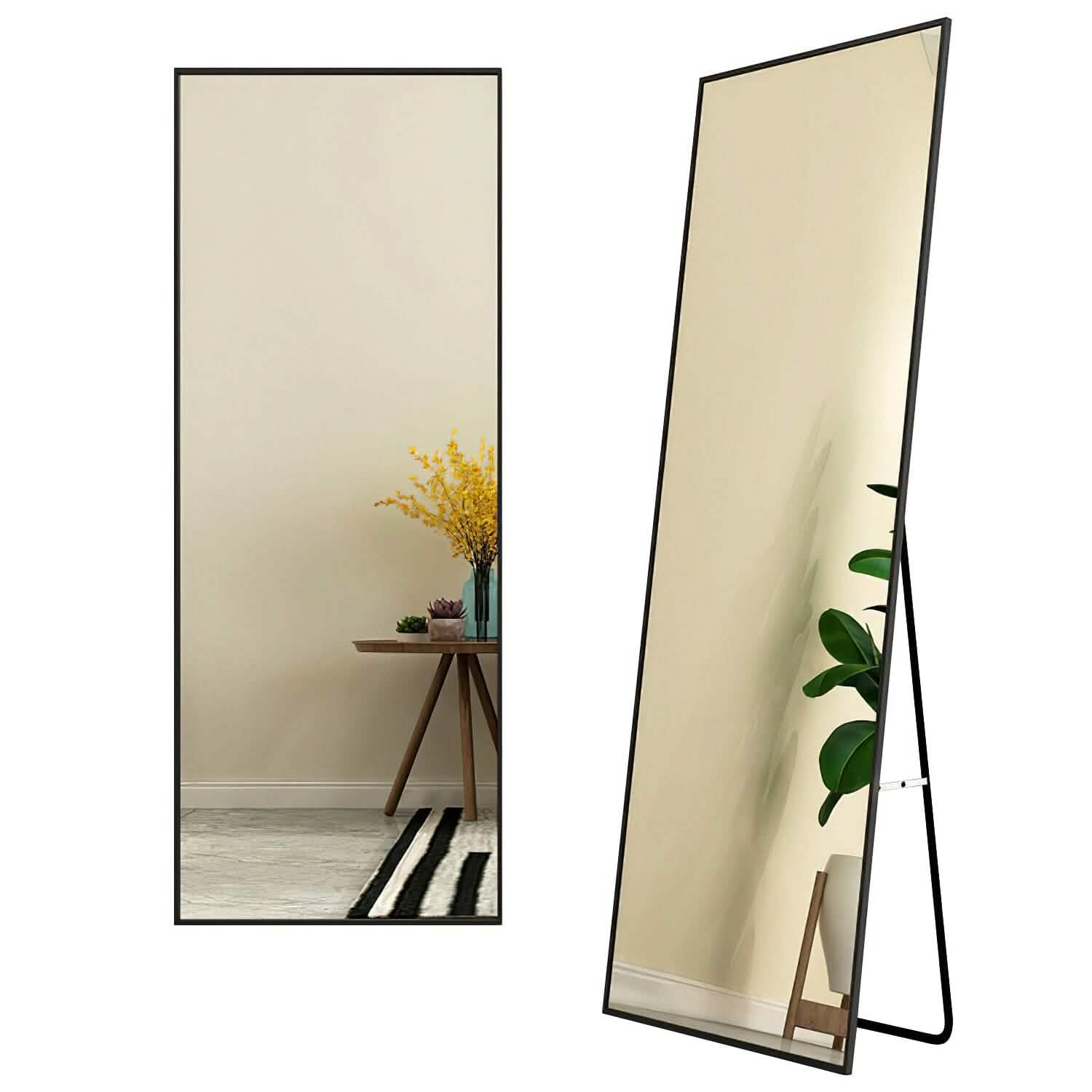 Full Length Mirror Aluminum Alloy Wall Mirror Free Standing Floor DailySale