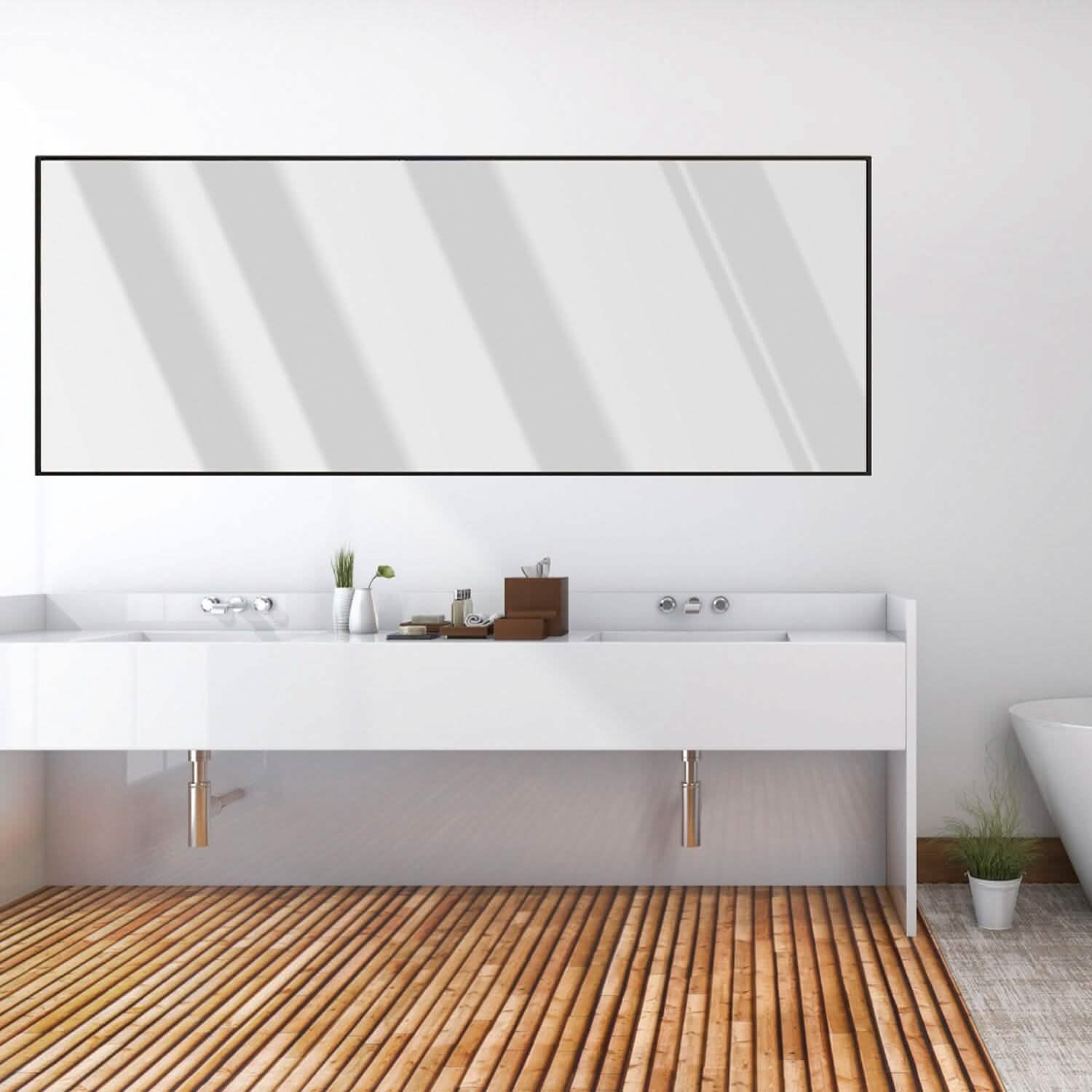 Full Length Mirror Aluminum Alloy Wall Mirror Free Standing Floor DailySale