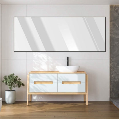 Full Length Mirror Aluminum Alloy Wall Mirror Free Standing Floor DailySale