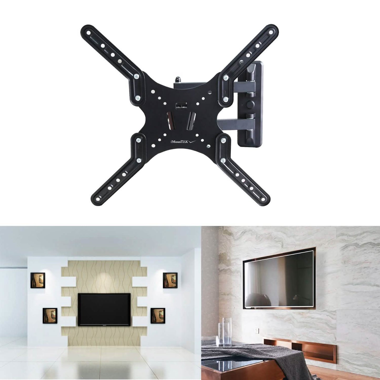 Full-Motion Articulating Wall Mount for 23"-55" TVs DailySale