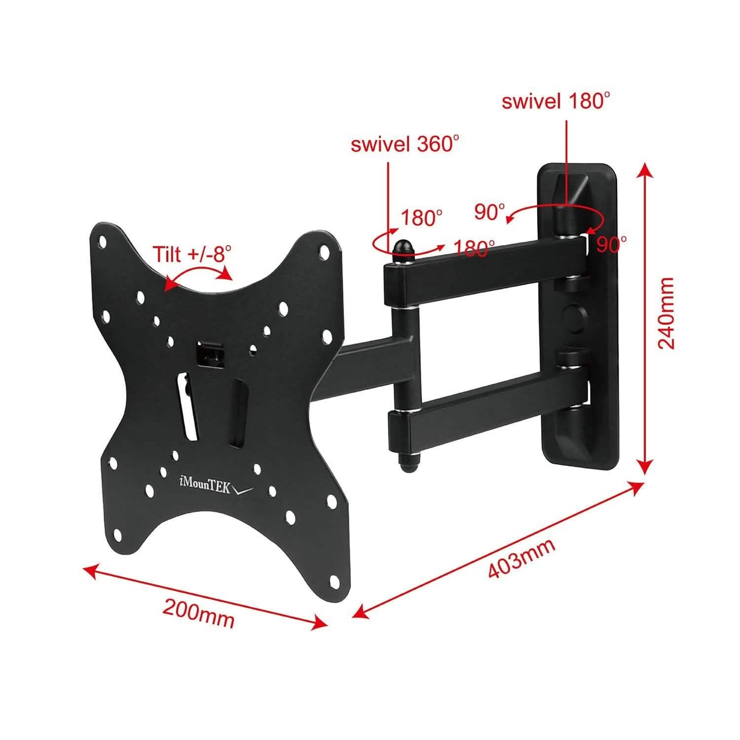 Full-Motion Articulating Wall Mount for 23"-55" TVs DailySale