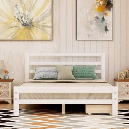 Full Platform Bed Frame with Two Storage Drawers DailySale