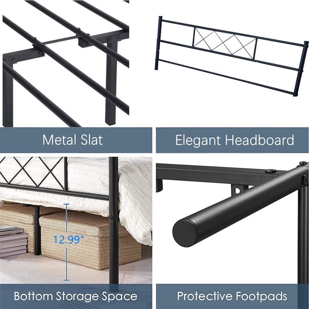 Full Size Bed Frame with Headboard DailySale