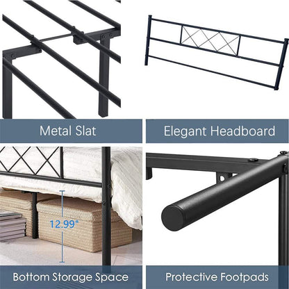Full Size Bed Frame with Headboard DailySale