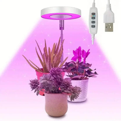 Full Spectrum LED Halo Plant Light With Stand Height Adjustable Auto Timer DailySale