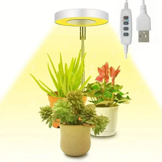 Full Spectrum LED Halo Plant Light With Stand Height Adjustable Auto Timer DailySale