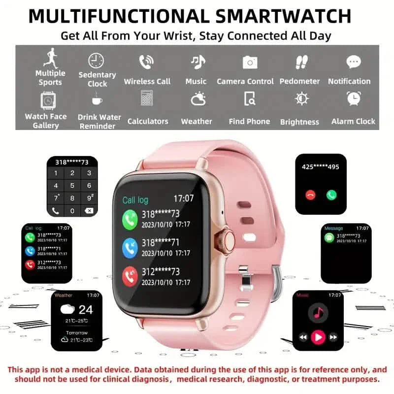 Full Touch Screen Smart Watch with Activity Tracker, Call & Message Functions, Pedometer & More DailySale