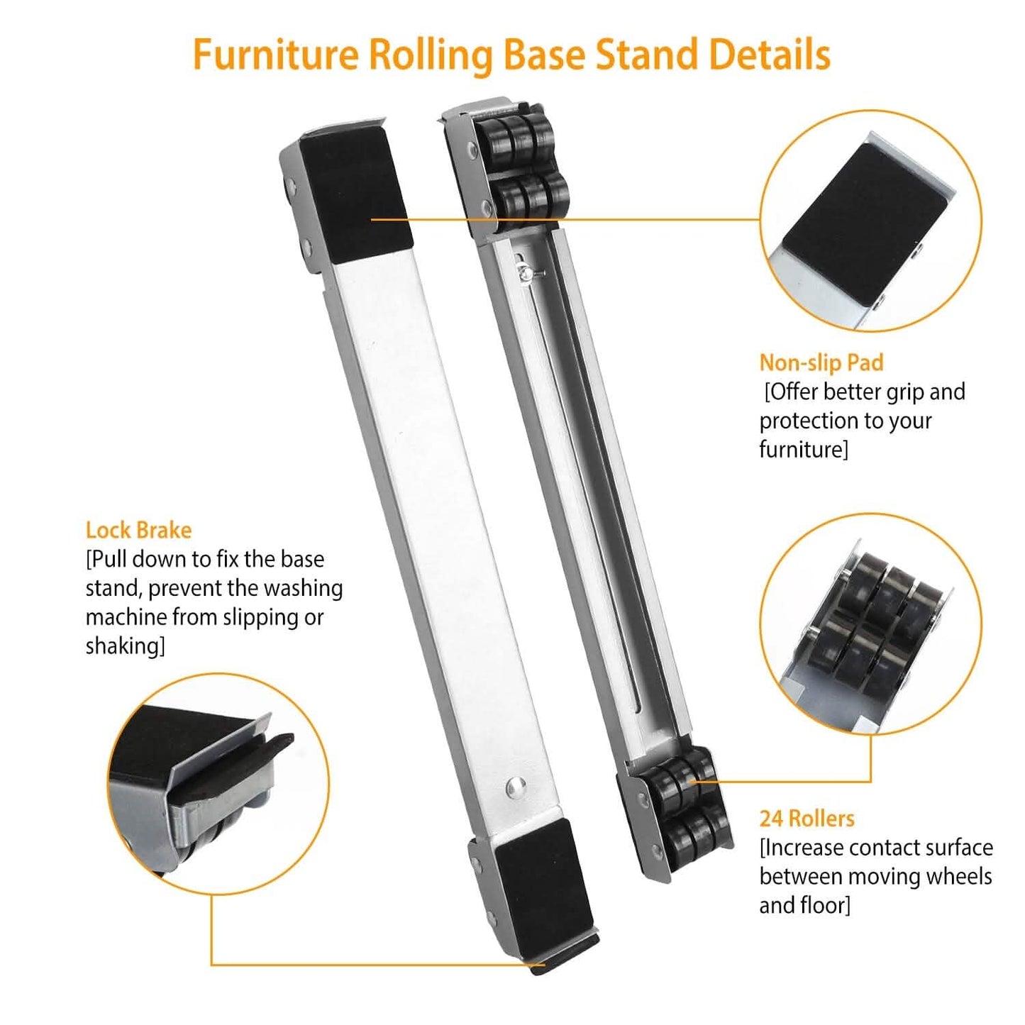 Furniture Dolly Mobile Roller Extendable Base Stand DailySale
