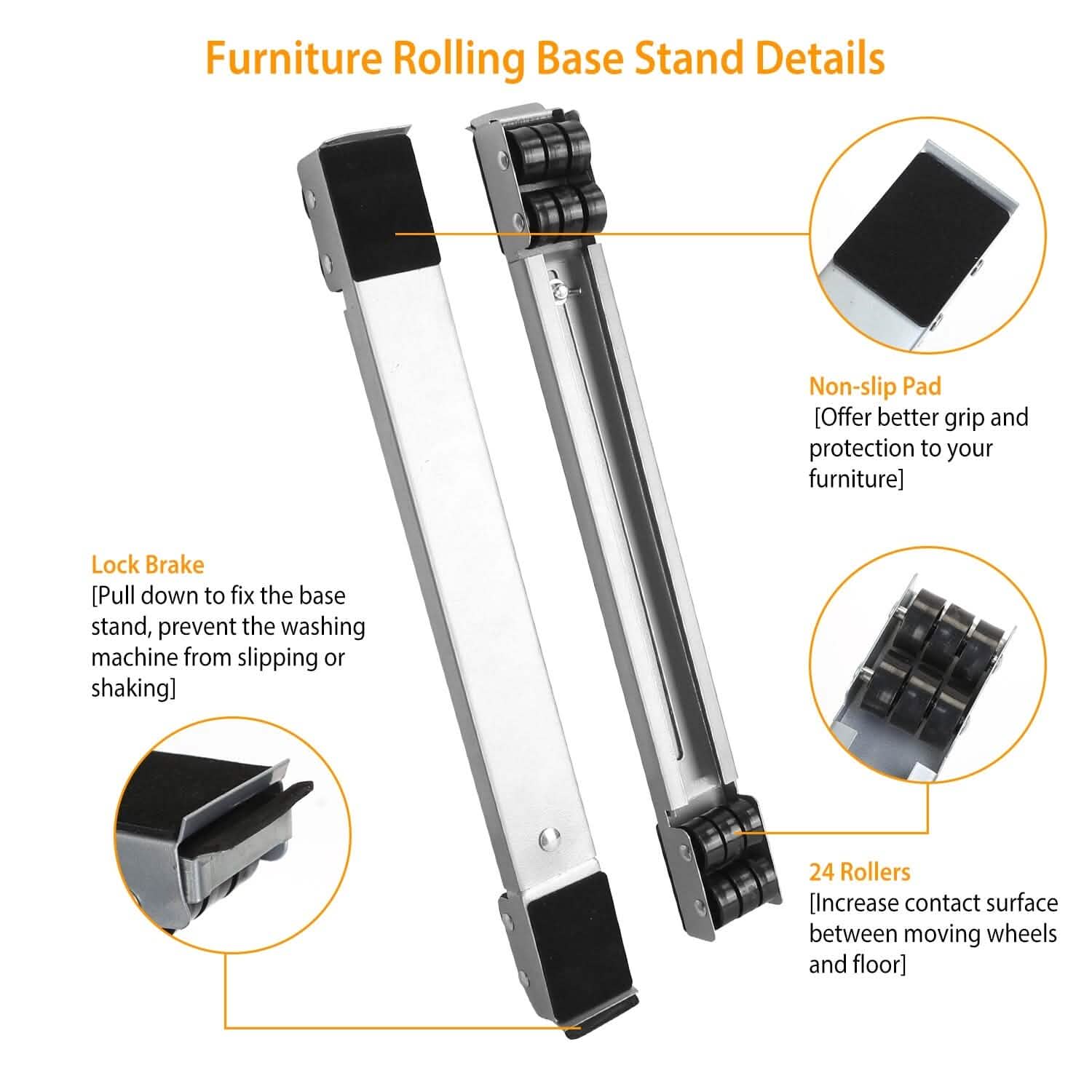 Furniture Dolly Mobile Roller Extendable Base Stand DailySale