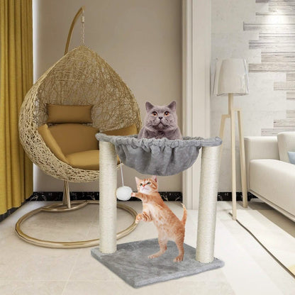 Fuzzy Kitten Scratching Post with Hammock DailySale