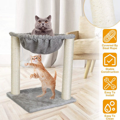 Fuzzy Kitten Scratching Post with Hammock DailySale
