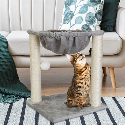 Fuzzy Kitten Scratching Post with Hammock DailySale