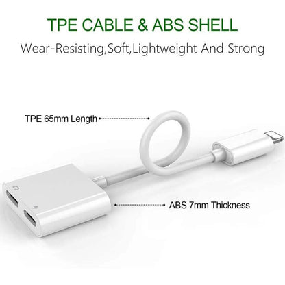 2-in-1 for Lightning Adapter For iPhone 7 8 Plus 10 X DailySale