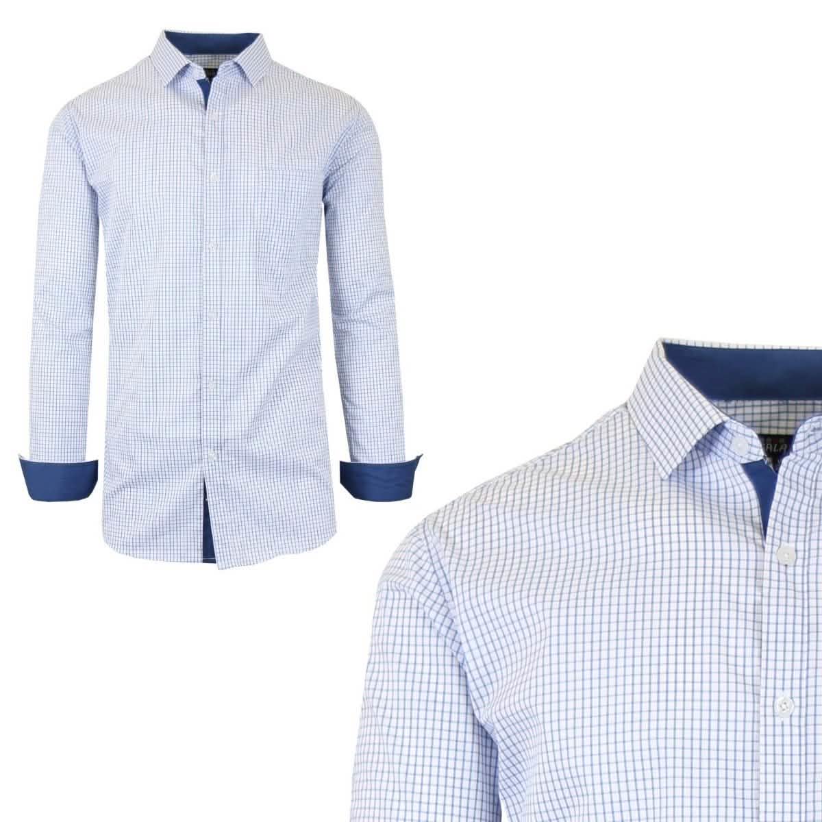 Galaxy by Harvic Men's Long-Sleeve Slim-Fit Printed Dress Shirt DailySale
