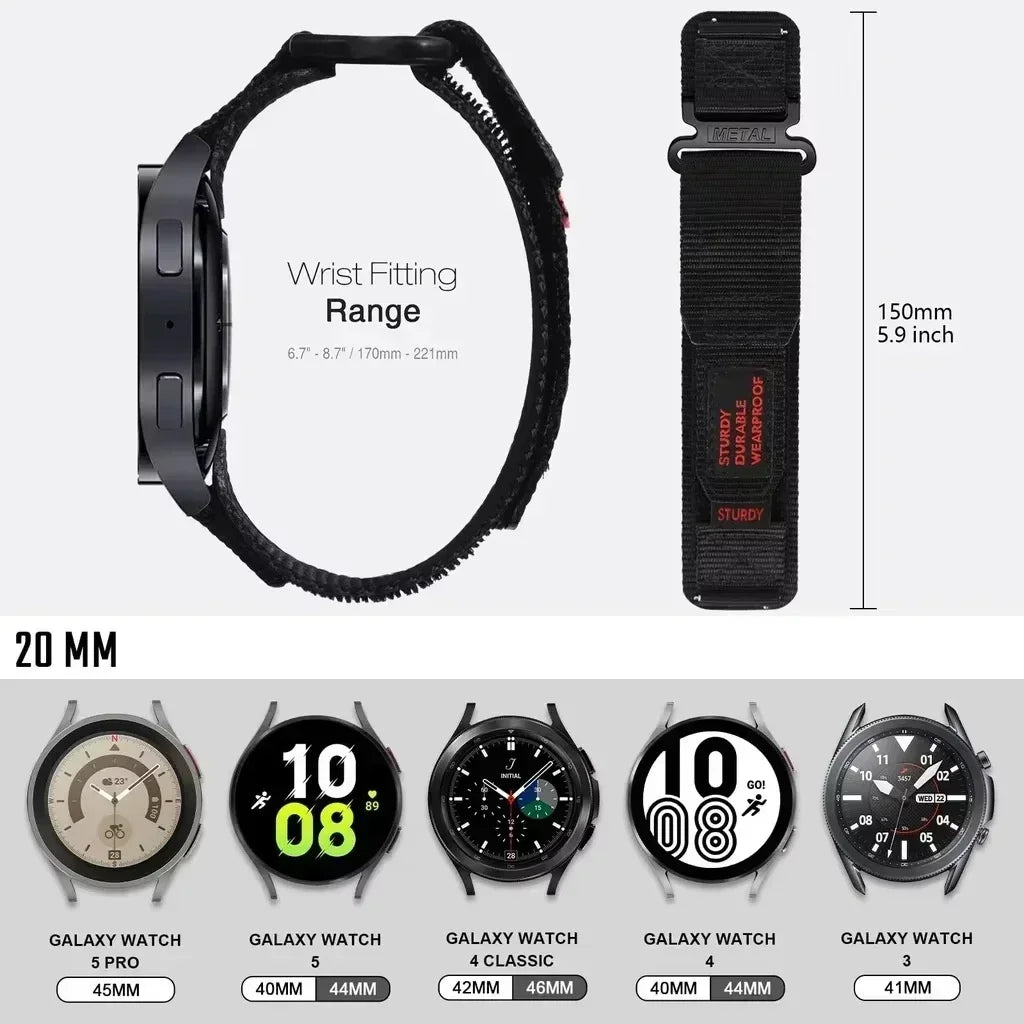 COROS Camouflage Nylon Watch Band For Sports Fitness Smartwatch BandsCo Straps