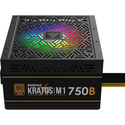 GAMDIAS RGB Gaming PC Power Supply 750W 750 Watt PSU Kratos M1-750B (Refurbished) DailySale