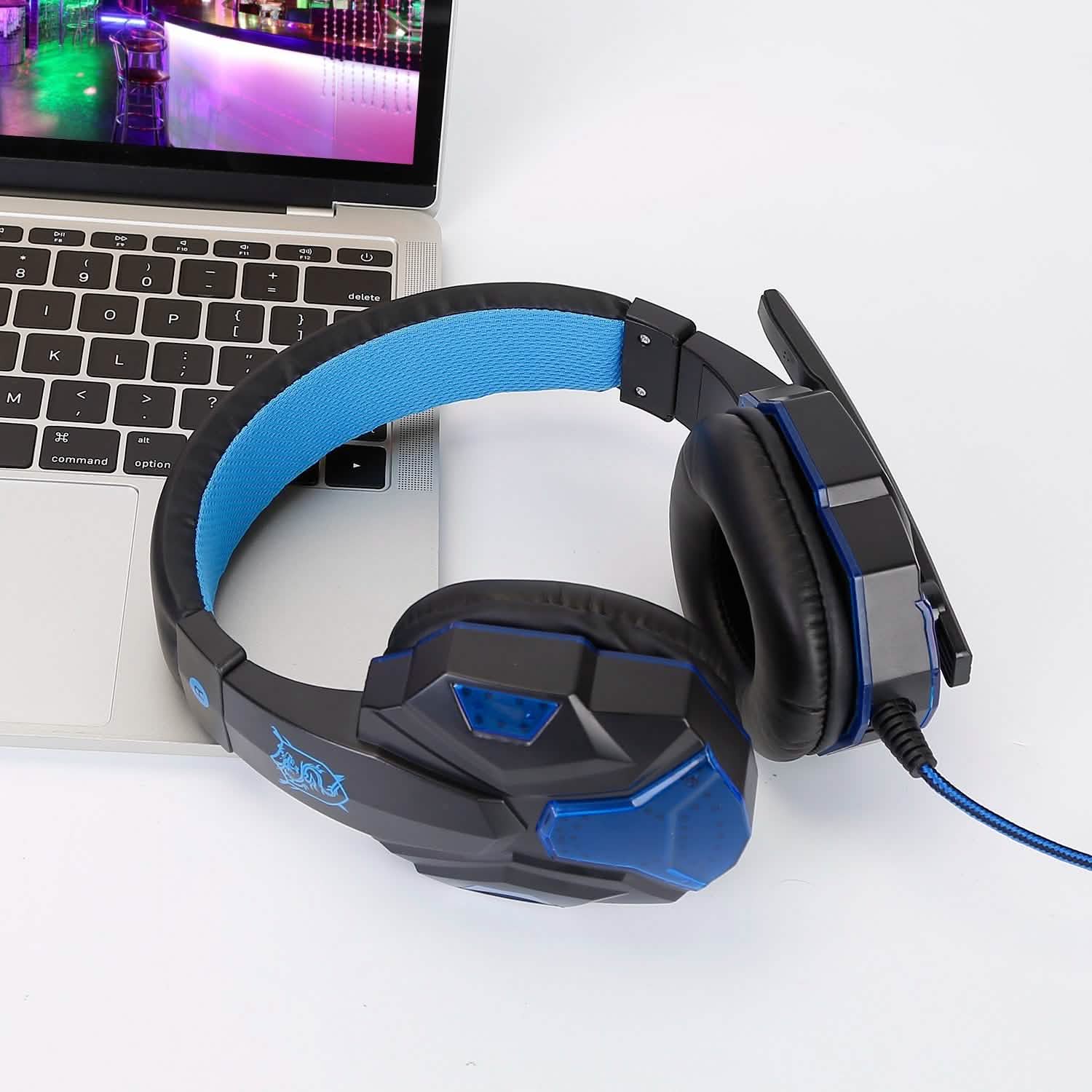Gaming Headsets Stereo Bass Over Ear Headphones with LED Light Earmuff DailySale