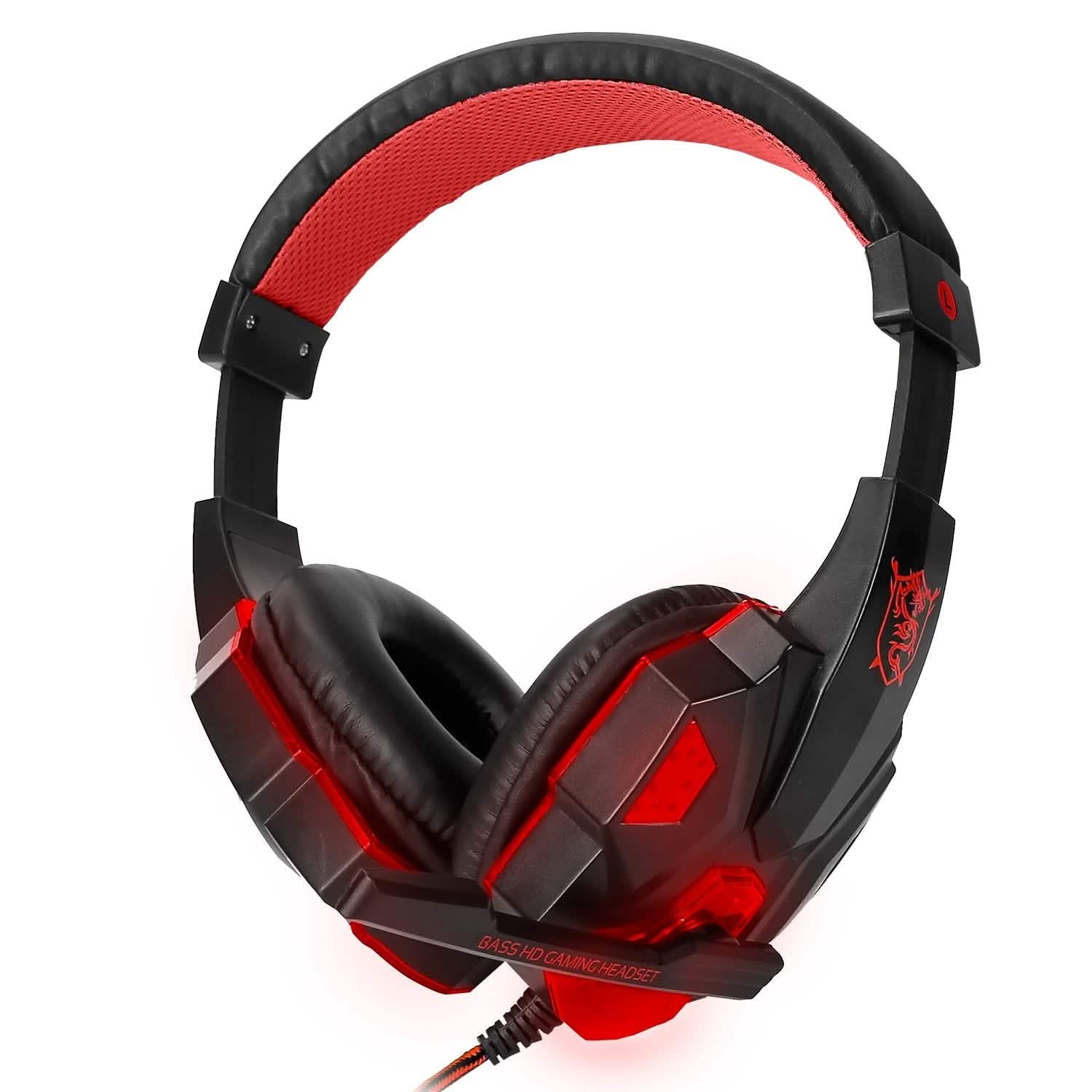 Gaming Headsets Stereo Bass Over Ear Headphones with LED Light Earmuff DailySale