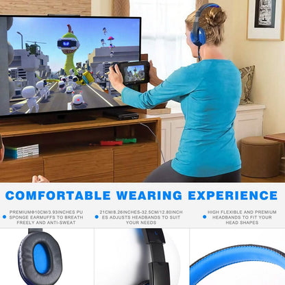 Gaming Headsets Stereo Noise Isolation Over Ear Headphone with LED Light DailySale