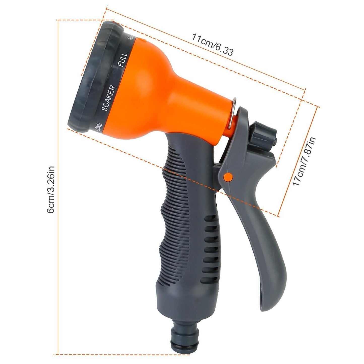 Garden Hose Nozzle Water Spray Gun 8 Adjustable Patterns DailySale