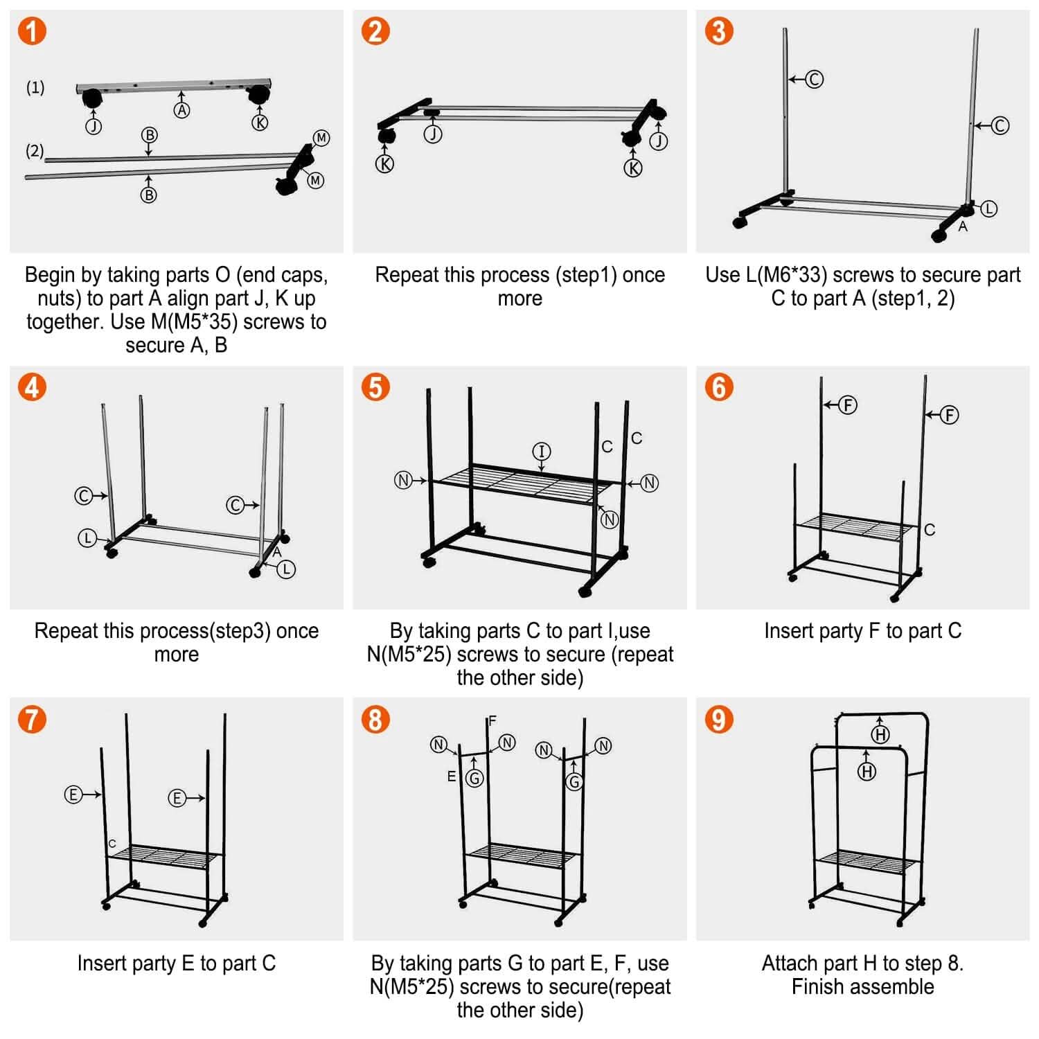 Garment Hanging Rack Clothing Organizer DailySale