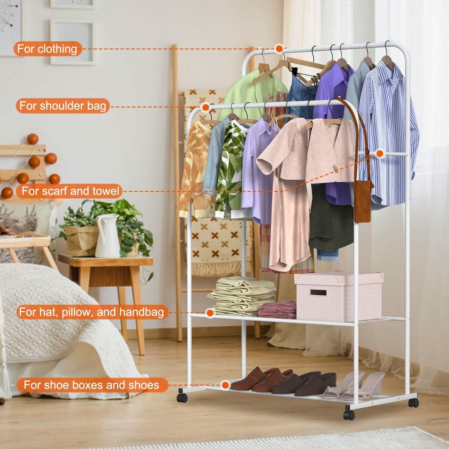 Garment Hanging Rack Clothing Organizer DailySale