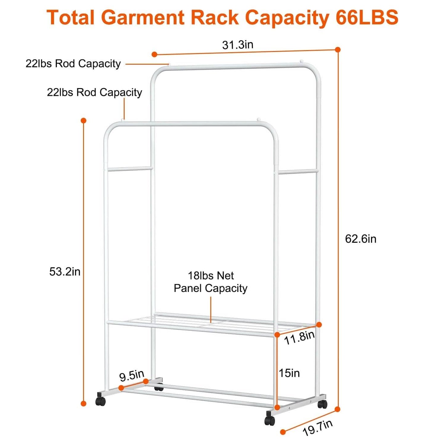 Garment Hanging Rack Clothing Organizer DailySale