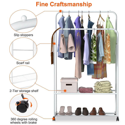Garment Hanging Rack Clothing Organizer DailySale
