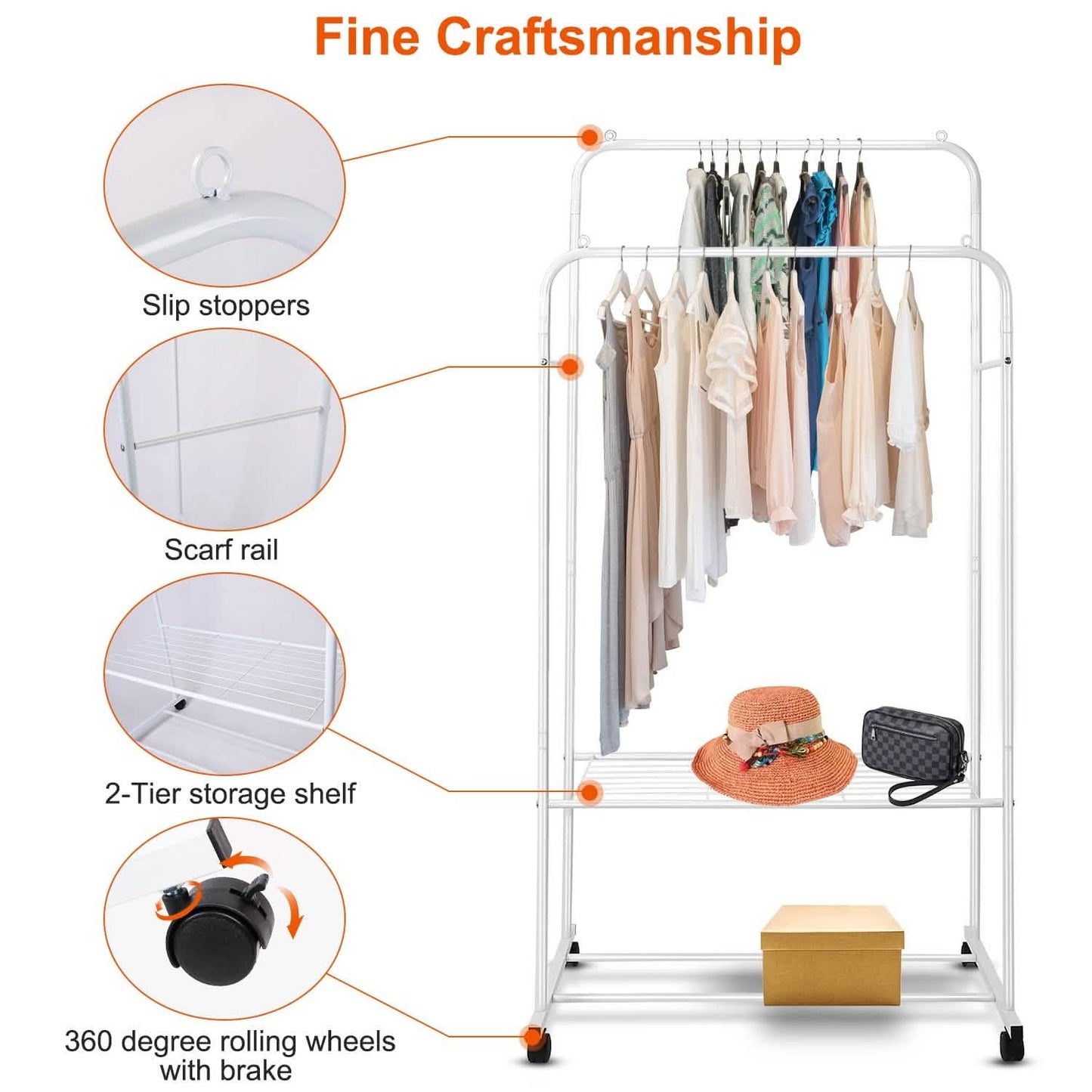 Garment Hanging Rack Clothing Rail Organizer DailySale