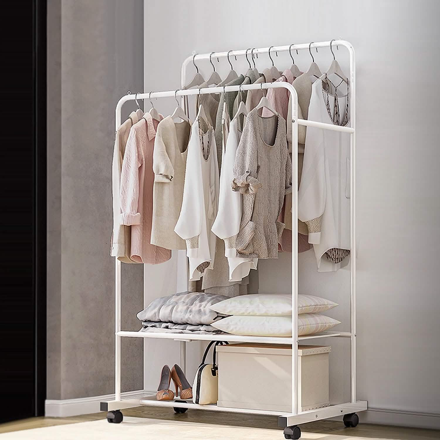 Garment Hanging Rack Clothing Rail Organizer DailySale