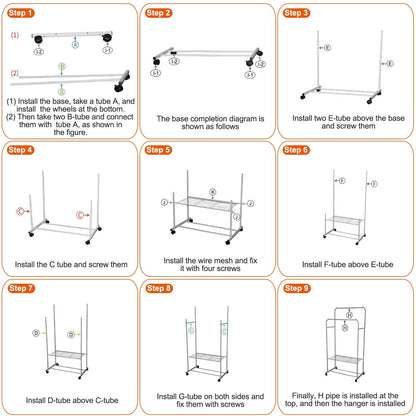 Garment Hanging Rack Clothing Rail Organizer DailySale