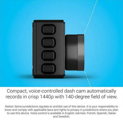 Garmin Dash Cam 57 1440p 140-degree FOV Voice Control Compact and Discreet DailySale