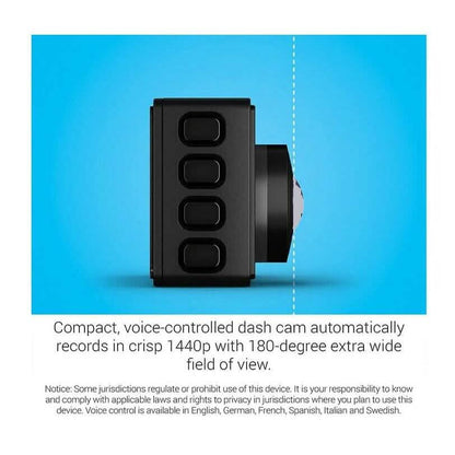 Garmin Dash Cam 67W 1440p 180° FOV Voice Control Compact and Discreet DailySale