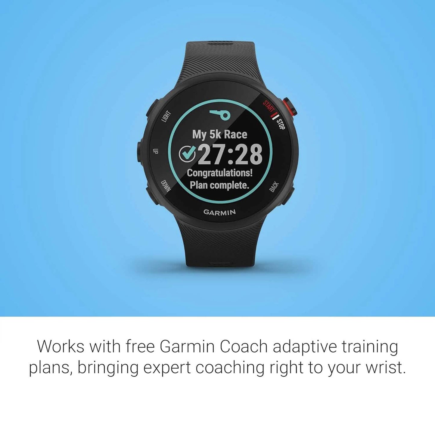 Garmin Forerunner 45S, 39mm Easy-to-use GPS Running Watch with Coach Free Training Plan Support  (Refurbished) DailySale