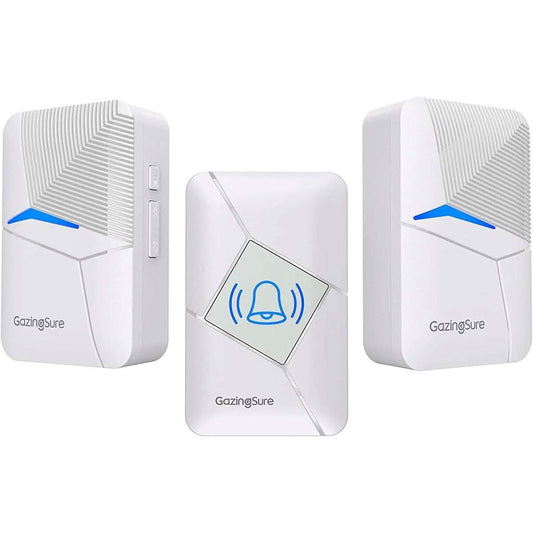 GazingSure Advanced Wireless Doorbell Kit with Two Plug-in Chimes & 1500ft Range DailySale