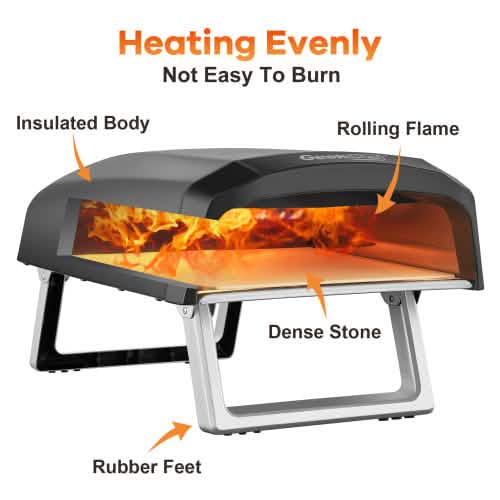 Geek Chef Outdoor Pizza Oven Pizza Grilling 12'' Portable Gas Oven DailySale