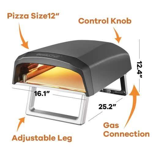 Geek Chef Outdoor Pizza Oven Pizza Grilling 12'' Portable Gas Oven DailySale