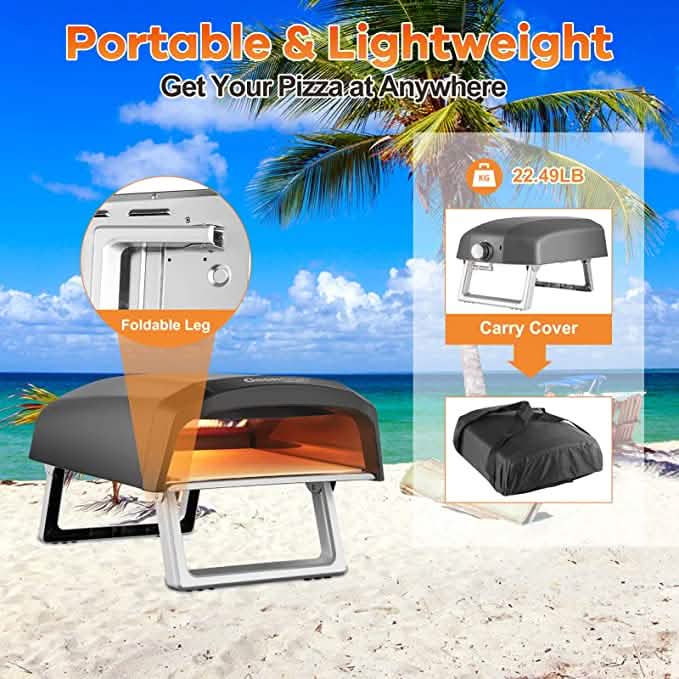 Geek Chef Outdoor Pizza Oven Pizza Grilling 12'' Portable Gas Oven DailySale
