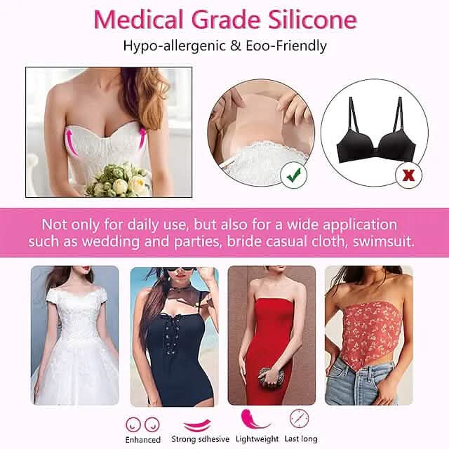Gel Bras Strapless Full Coverage Solid Color Micro-elastic Breathable Invisible DailySale
