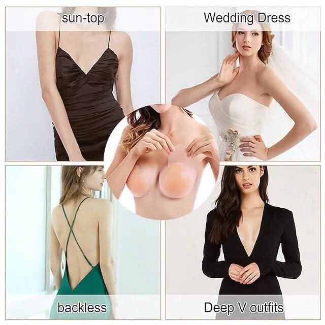 Gel Bras Strapless Full Coverage Solid Color Micro-elastic Breathable Invisible DailySale