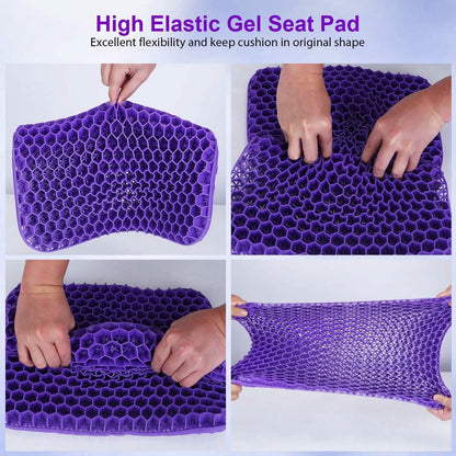 Gel Seat Cushion Non-Slip Breathable Honeycomb Sitting Cushion Pressure Pad DailySale
