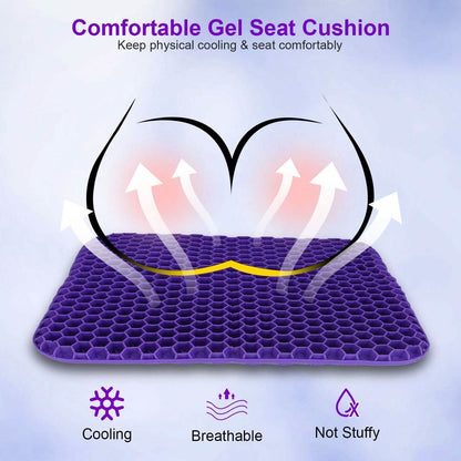 Gel Seat Cushion Non-Slip Breathable Honeycomb Sitting Cushion Pressure Pad DailySale