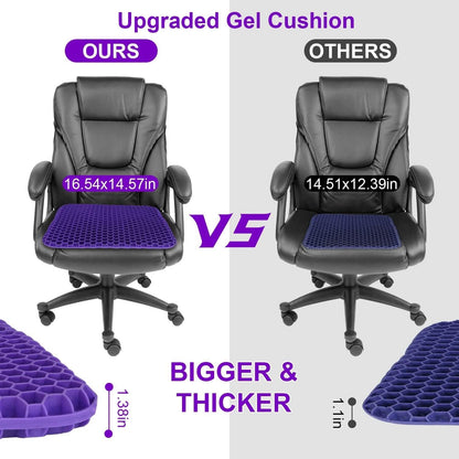 Gel Seat Cushion Non-Slip Breathable Honeycomb Sitting Cushion Pressure Pad DailySale