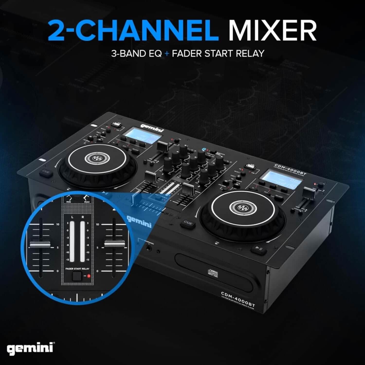 Gemini Sound CDM-4000BT DJ Mixer (Refurbished) DailySale