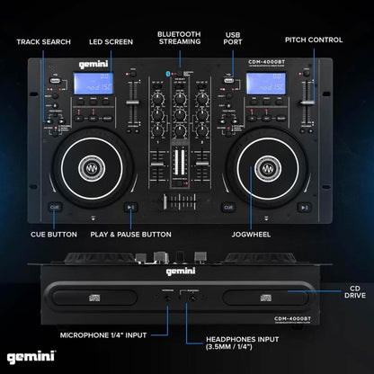Gemini Sound CDM-4000BT DJ Mixer (Refurbished) DailySale