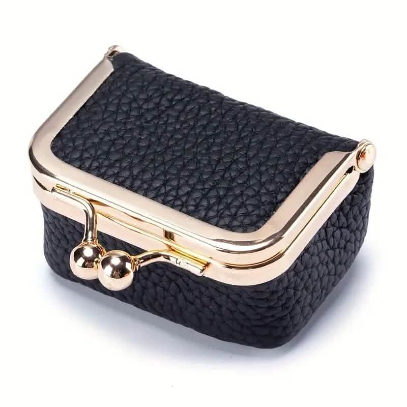 Genuine Leather Vintage-Inspired Coin Purse with Kiss Lock DailySale