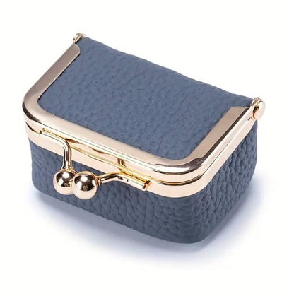 Genuine Leather Vintage-Inspired Coin Purse with Kiss Lock DailySale