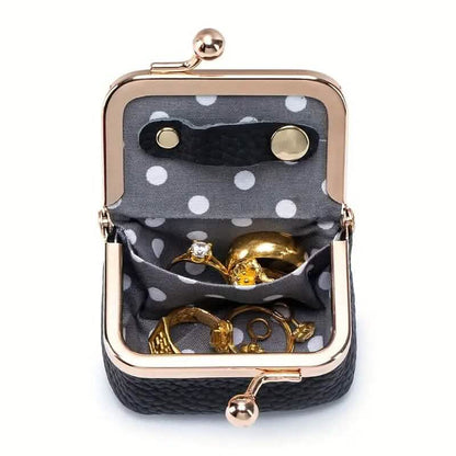 Genuine Leather Vintage-Inspired Coin Purse with Kiss Lock DailySale